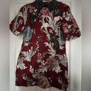 ZARA Jacquard embroiddered dress